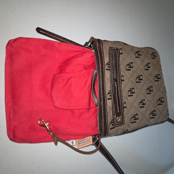 Dooney & Bourke Fall Slim Design Signature Monogram Canvas Shoulder Handbag - Picture 8 of 13